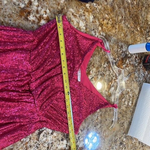 Trina Turk Allure Barbie Fuchsia Pink Sequin Cocktail Dress Size 10 NWTs - Picture 9 of 11